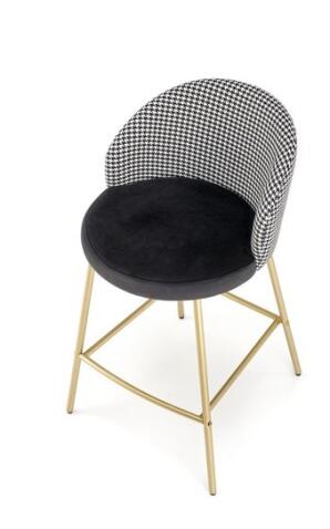 Стул барный HALMAR H113 черный/белый