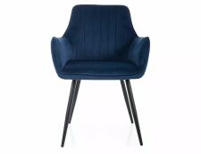 Стул SIGNAL APPLE Velvet Bluvel 86 синий/черный