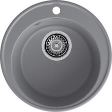 Кухонная мойка GRANFEST QUARZ Z-08 темно-серый + сифон