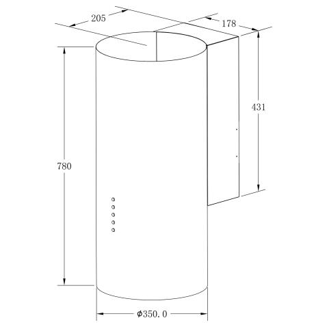 Вытяжка кухонная MEFERI TUBE35WH ULTRA