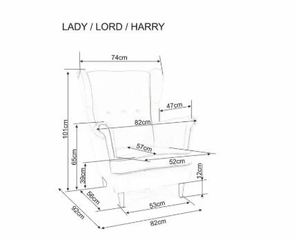 Кресло SIGNAL LADY Velvet Bluvel 68 карри/венге