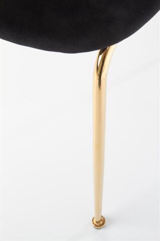 Стул HALMAR K385 черный/золотой