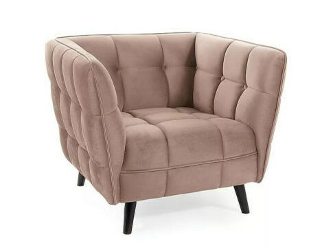 Кресло SIGNAL CASTELLO 1 Velvet Bluvel 40 темно-бежевый/венге