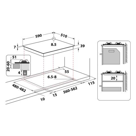 Поверхность газовая WHIRLPOOL AKWL 628/IXL