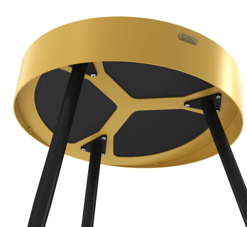 Стол журнальный Sheffilton SHT-CT58 черный глянец/золото/черный муар