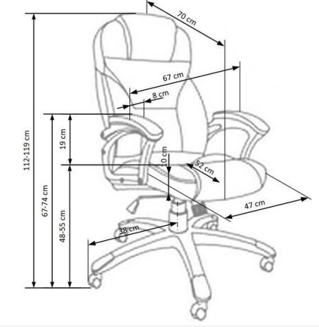 Кресло компьютерное HALMAR DESMOND серый