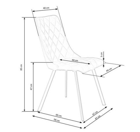 Стул HALMAR K450 бежевый/черный