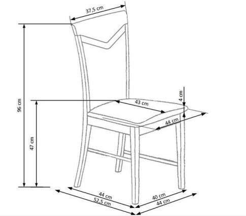 Стул HALMAR CITRONE дуб медовый/inari 91