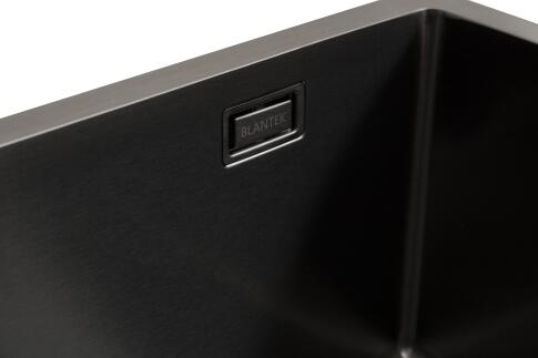 Кухонная мойка из нержавейки BLANTEK LS-5444B Nano black (+500B40B1)