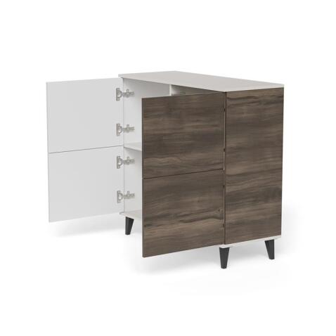 Комод HALMAR RANDOM 2 KM-2 кашемир/орех/черный