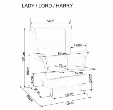 Кресло SIGNAL HARRY Velvet Bluvel 14 серый/венге