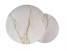 Комплект SIGNAL KORA D (2 стола журнальных) белый/черный мат