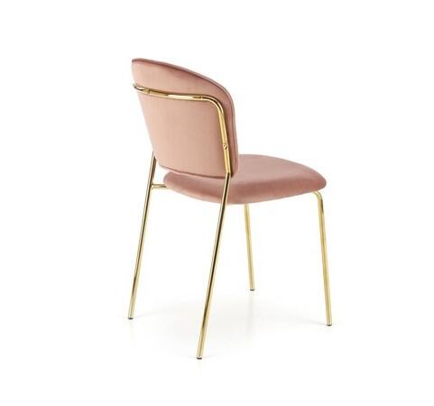 Стул HALMAR K499 розовый/золотой