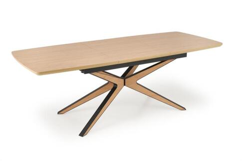 Стол обеденный HALMAR JAMES натуральный/черный/натуральный 160-220/90