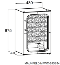 Винный шкаф MAUNFELD MFWC-85SCH34