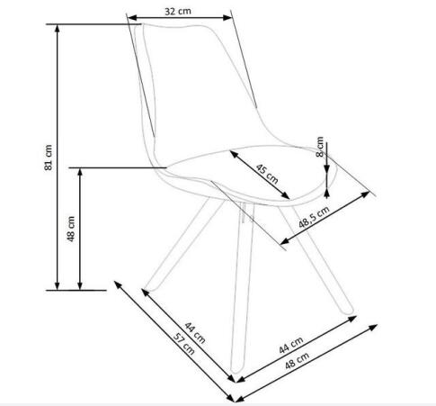 Стул HALMAR K201 черный/натуральный