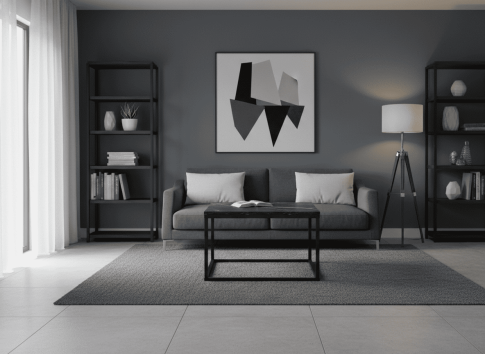 Стол журнальный SIGNAL ROSSI B черный мрамор/черный