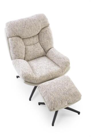 Комплект HALMAR KRONOS (кресло+подставка для ног) бежевый/разноцветный