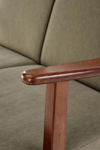 Диван HALMAR MILANO 2S tap. Castel 39 оливковый/орех