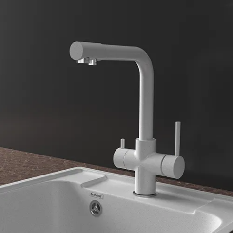 Смеситель для кухни GRANFEST QUARZ Z-5423 серый