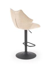 Стул барный HALMAR H122 бежевый/черный