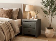 Тумба прикроватная HALMAR PRIMA-2 серый/серый