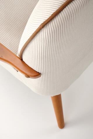 Кресло HALMAR PASTORE светло-серый/светлый орех