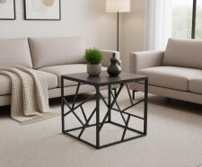 Стол журнальный SIGNAL ESCADA B III серый мрамор/черный 55/55