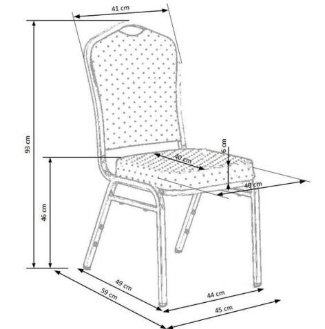 Стул HALMAR K66S голубой/серебристый