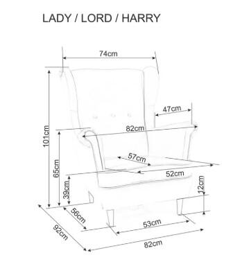 Кресло SIGNAL LORD Velvet Bluvel 14 серый/венге