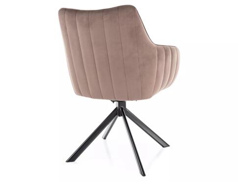 Стул SIGNAL AZALIA Velvet Bluvel 38 капучино/черный, поворотный