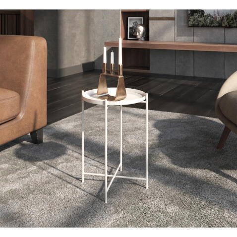 Стол журнальный Sheffilton SHT-CT8 артикул Сж-97 белый муар