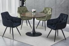 Стол обеденный SIGNAL AMADEO II орех/черный мат 90