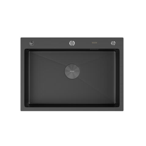 Мойка ARFEKA ECO AR 700*500 POP-UP BLACK PVD NANO