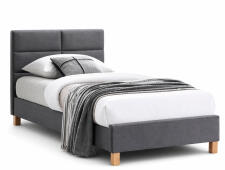 Кровать SIGNAL SIERRA Velvet tap. 150 серый/дуб, 90/200