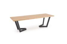 Стол обеденный HALMAR MASSIVE 2 дуб натуральный/черный 160-250/90