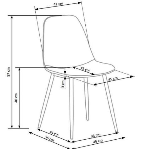 Стул HALMAR K417 горчичный/черный
