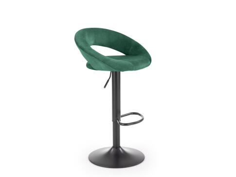 Стул барный HALMAR H102 темно-зеленый/черный