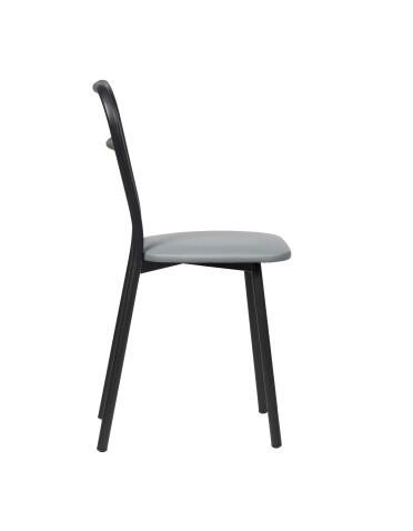 Стул ВВР Браун серый/черный, экокожа