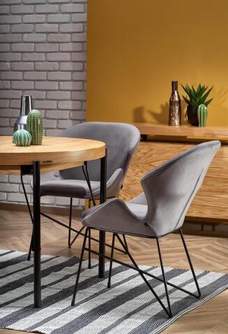 Стол обеденный HALMAR INFERNO дуб натуральный/черный 100-300/100