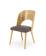 Стул HALMAR CADIZ серый/дуб натуральный