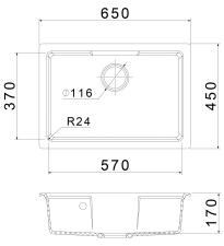 Кухонная мойка GRANFEST URBAN UR-4565 черный