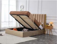 Кровать HALMAR PALAZZO бежевый/золотой, 160/200