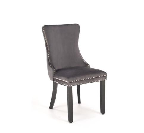 Стул HALMAR ALDA серый/черный
