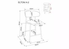 Стул барный SIGNAL ELTON H-2 t.255 светло/бежевый/дуб