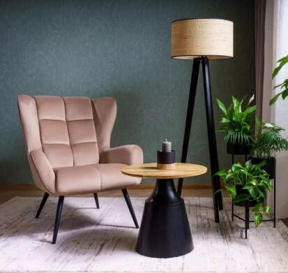 Кресло SIGNAL LOUIS Velvet 28 бежевый/черный