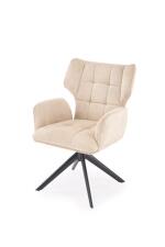 Стул HALMAR K601 бежевый/черный, поворотный