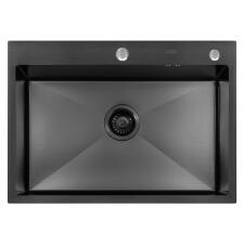 Мойка ARFEKA ECO AR 700*500 BLACK PVD NANO DECOR MILLET GRAINS Мойка ARFEKA ECO AR 700*500 BLACK PVD NANO DECOR MILLET GRAINS