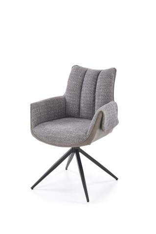 Стул HALMAR K579 серый/черный, поворотный