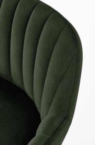 Стул барный HALMAR H93 темно-зеленый/орех